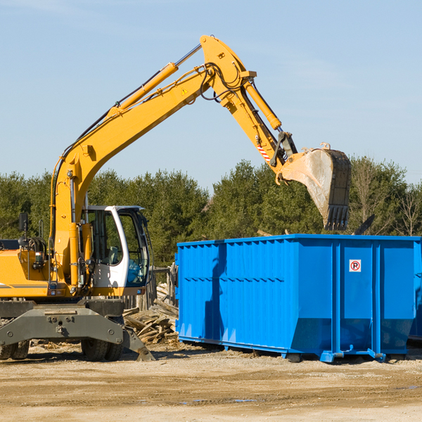 what size residential dumpster rentals are available in Fred